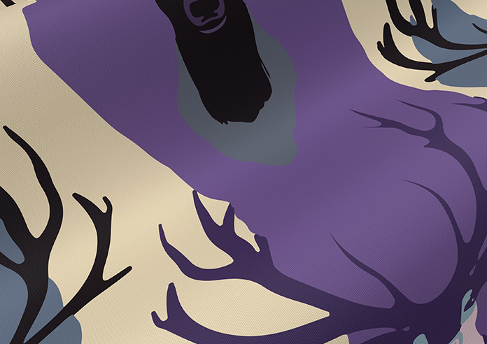 Bold Stags, Berry - Roller Blind - Image 4